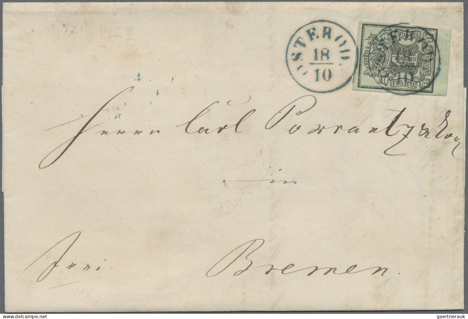 Hannover - Marken und Briefe: 1813/80, Posten von ca. 75 Belegen, Ganzsachen und