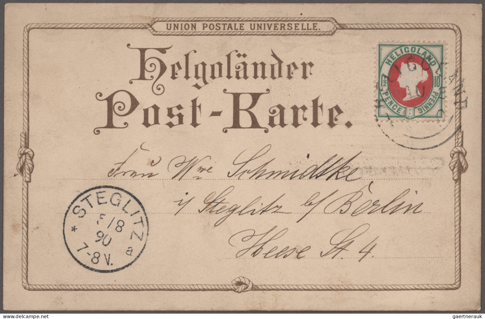 Helgoland - Marken und Briefe: 1860er-1950er Jahre: Kollektion von mehreren hund