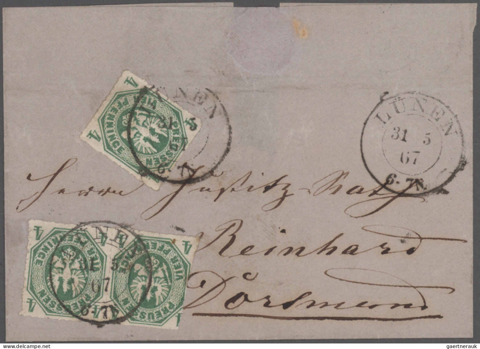 Preußen - Marken und Briefe: 1850/68, kleine Heimatsammlung der OPD Arnsberg mit