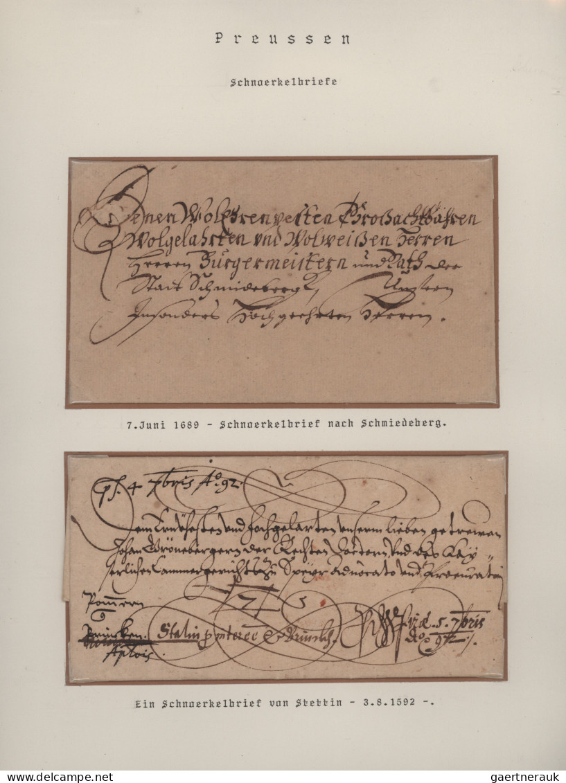 Preußen - Stempel: 1590/1900 (ca.), vielseitige Sammlung von ca. 140 Belegen (Br