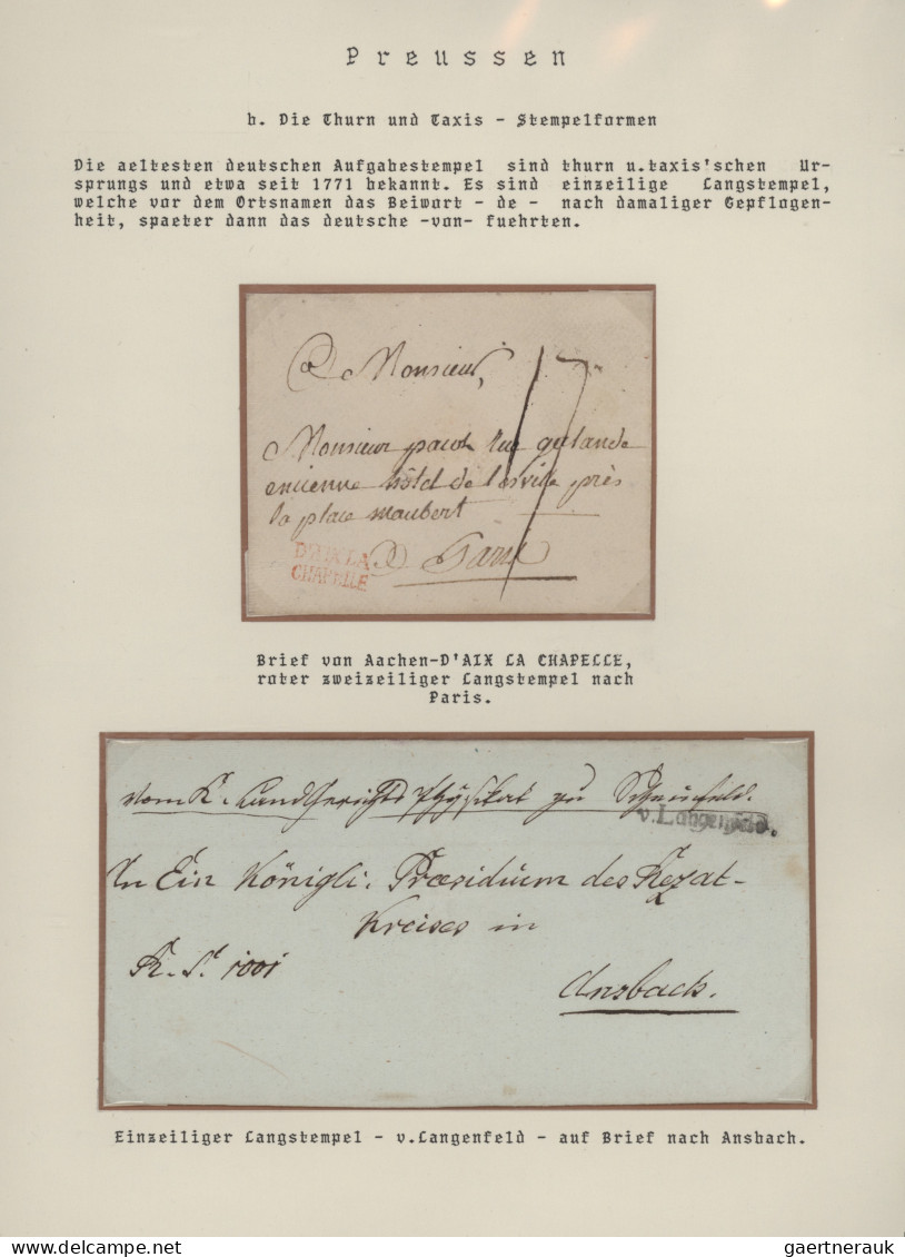 Preußen - Stempel: 1590/1900 (ca.), vielseitige Sammlung von ca. 140 Belegen (Br