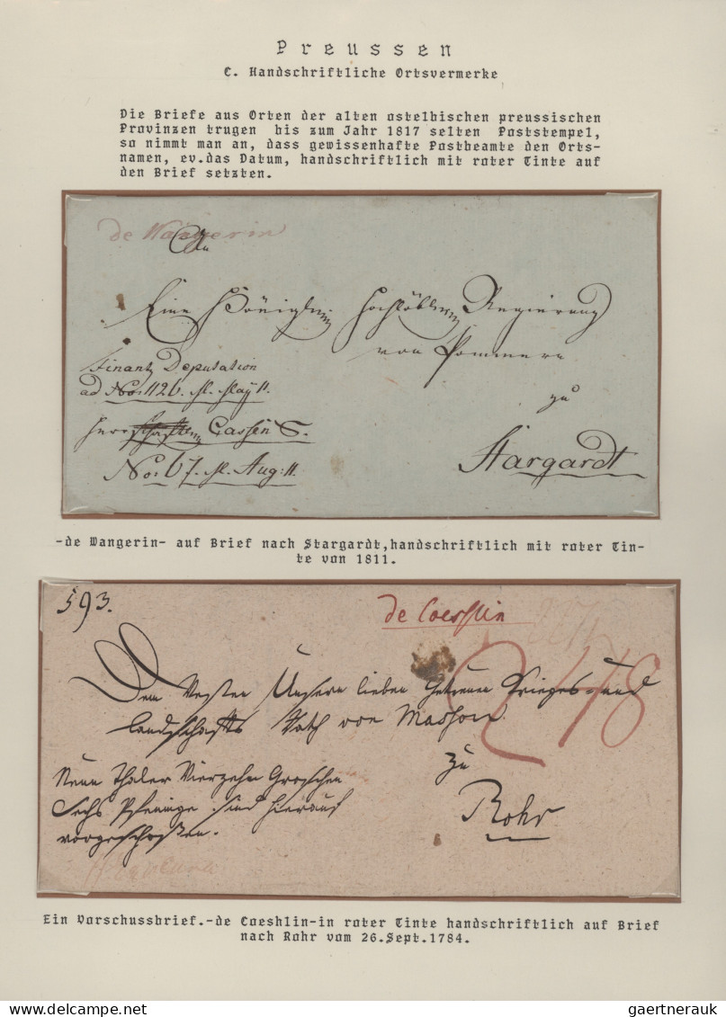 Preußen - Stempel: 1590/1900 (ca.), vielseitige Sammlung von ca. 140 Belegen (Br