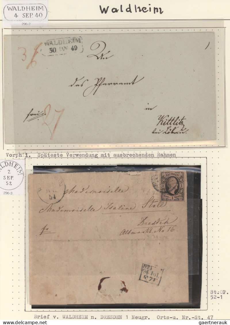 Sachsen - Marken Und Briefe: 1839/81, Spezial-Kollektion Der Entwertungen Von "S - Saxony