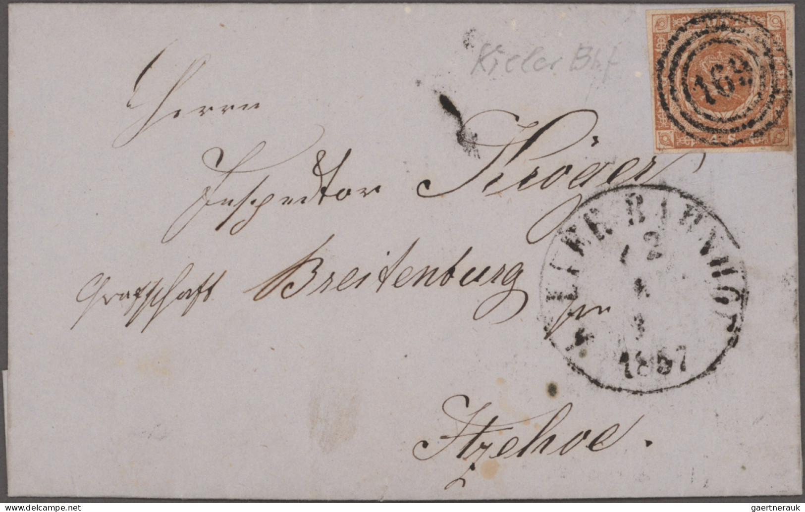 Schleswig-Holstein - Marken und Briefe: 1855/1866 (ca.), schöne Sammlung mit sel