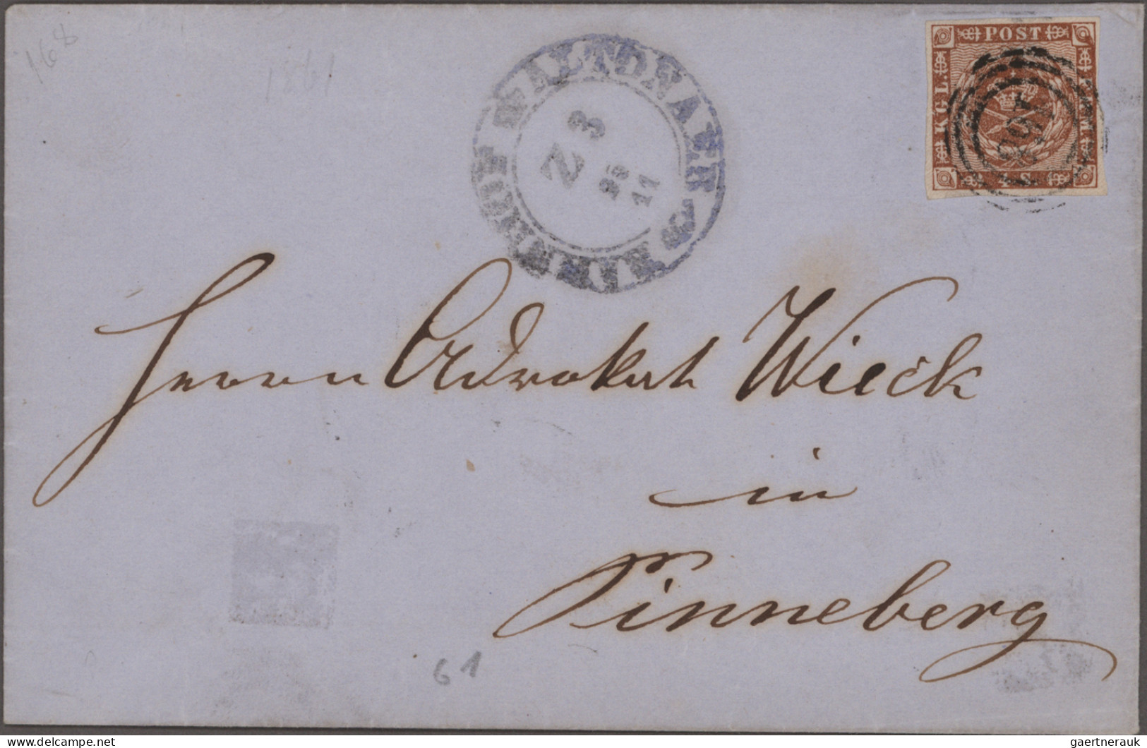 Schleswig-Holstein - Marken und Briefe: 1855/1866 (ca.), schöne Sammlung mit sel