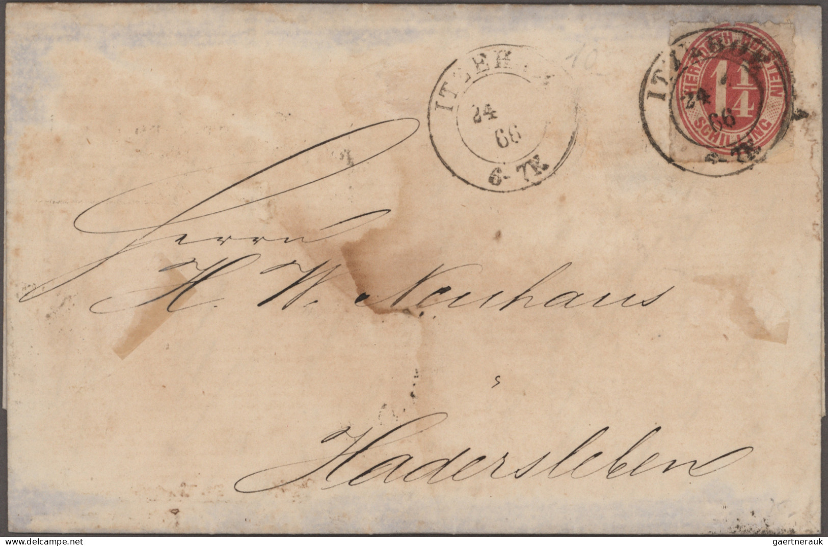 Schleswig-Holstein - Marken und Briefe: 1855/1866 (ca.), schöne Sammlung mit sel