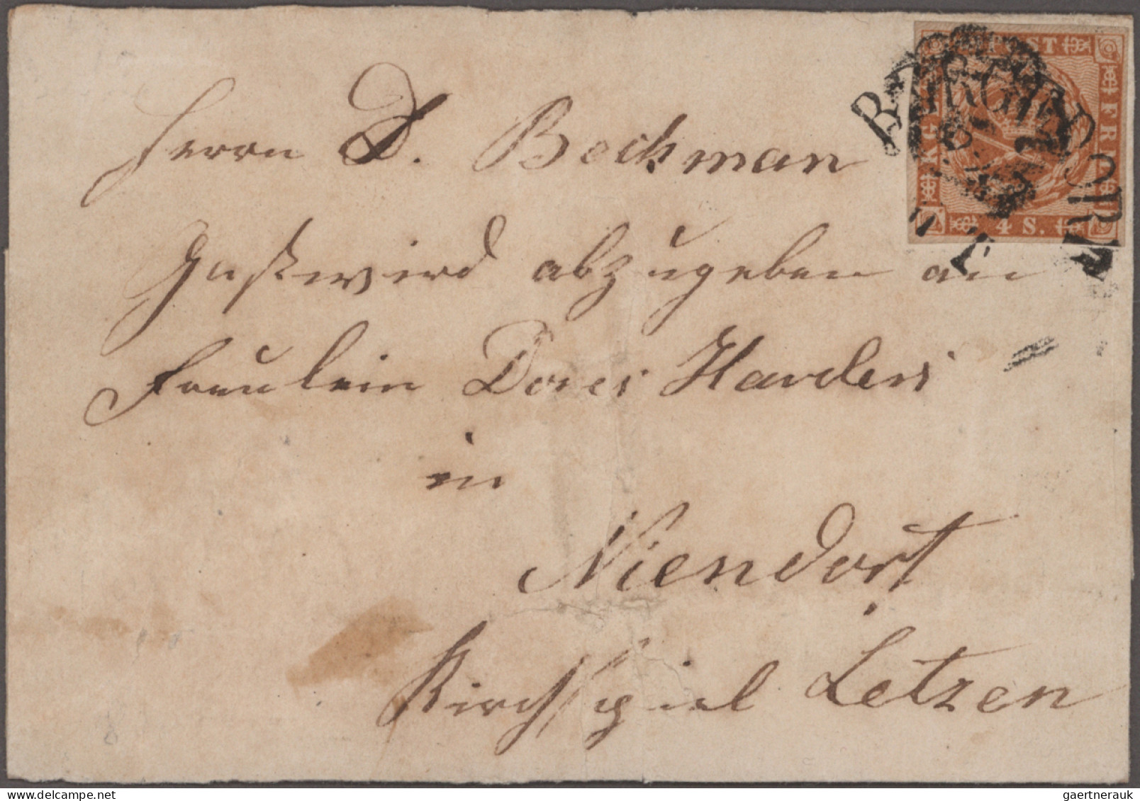 Schleswig-Holstein - Marken und Briefe: 1855/1866 (ca.), schöne Sammlung mit sel