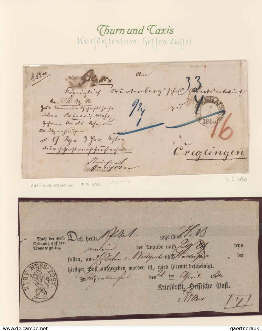 Thurn & Taxis - Vorphilatelie: 1840/59, Briefsammlung In 2 Bänden Auf Selbstgest - Préphilatélie