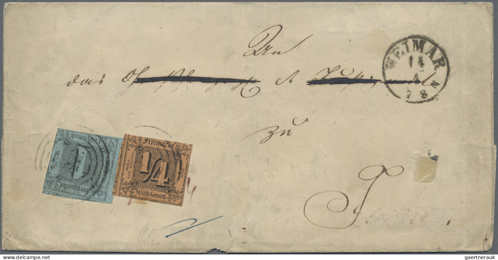 Thurn & Taxis - Marken Und Briefe: 1817/65 (ca.), Interessante Kollektion Von Vo - Autres & Non Classés