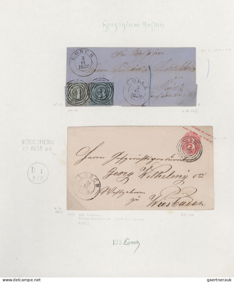 Thurn & Taxis - Marken Und Briefe: 1848/71, Gepflegte Heimatsammlung "LORCH" Mit - Other & Unclassified