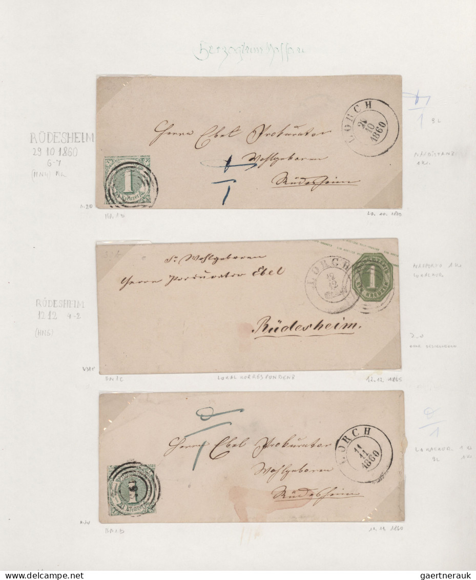 Thurn & Taxis - Marken und Briefe: 1848/71, gepflegte Heimatsammlung "LORCH" mit