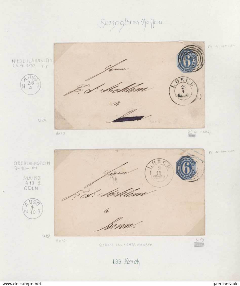 Thurn & Taxis - Marken und Briefe: 1848/71, gepflegte Heimatsammlung "LORCH" mit