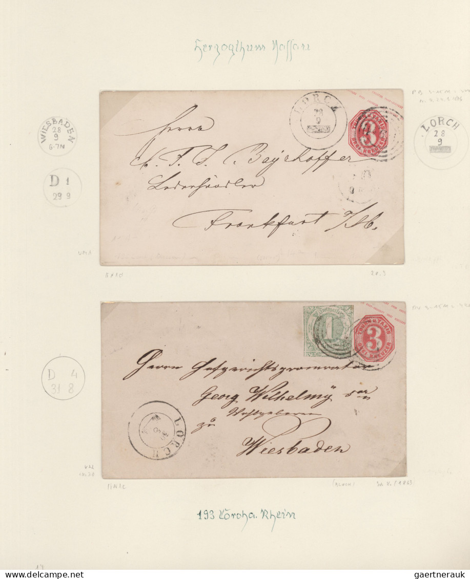 Thurn & Taxis - Marken und Briefe: 1848/71, gepflegte Heimatsammlung "LORCH" mit