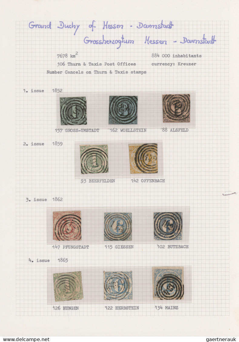 Thurn & Taxis - Marken und Briefe: 1852/1875, interessante Kollektion auf Steckk