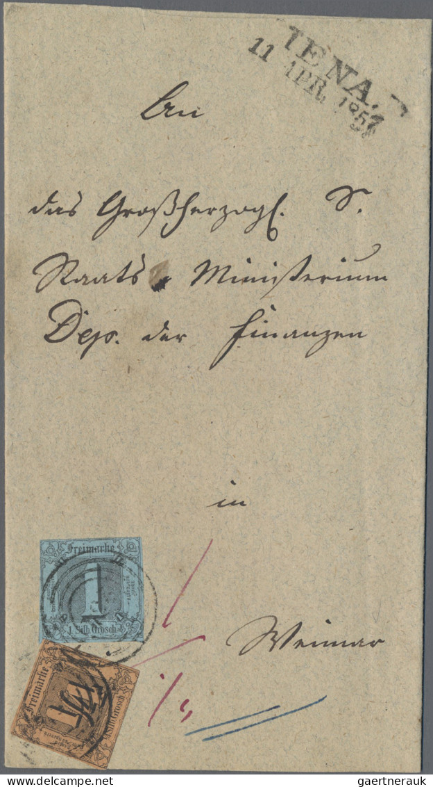Thurn & Taxis - Marken Und Briefe: 1852/80, Alter Klemmbinder Mit Hunderten Von - Otros & Sin Clasificación