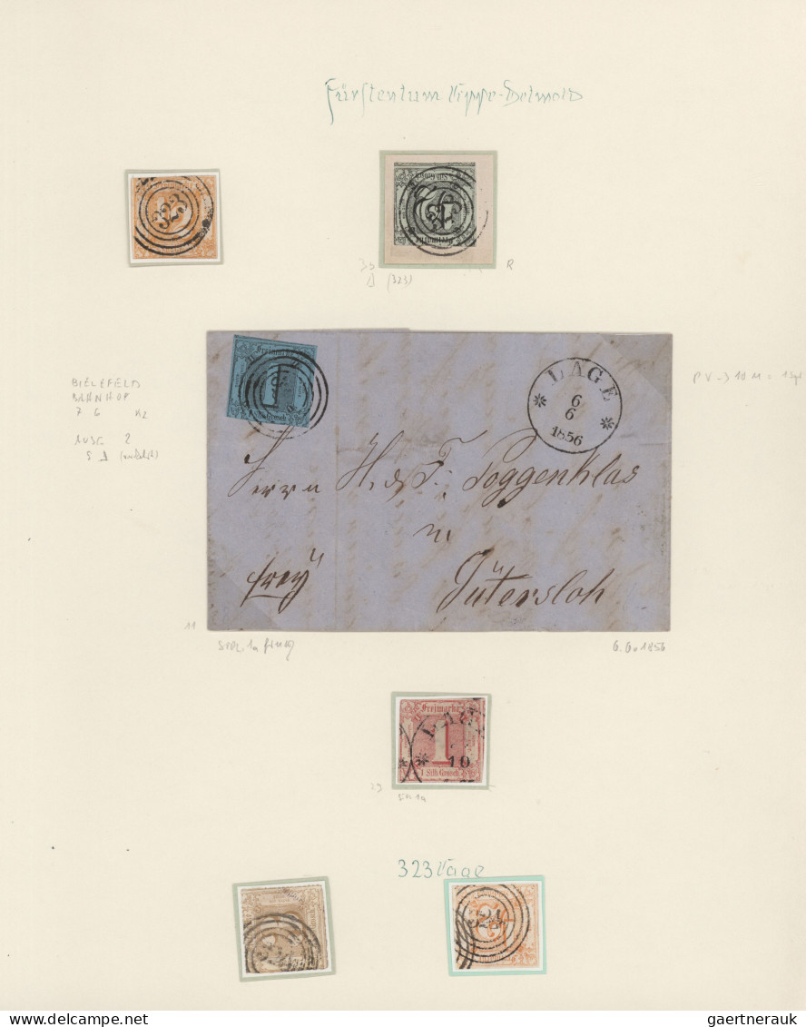Thurn & Taxis - Marken Und Briefe: 1854/85, Interessante Heimatsammlung "SCHAUMB - Autres & Non Classés