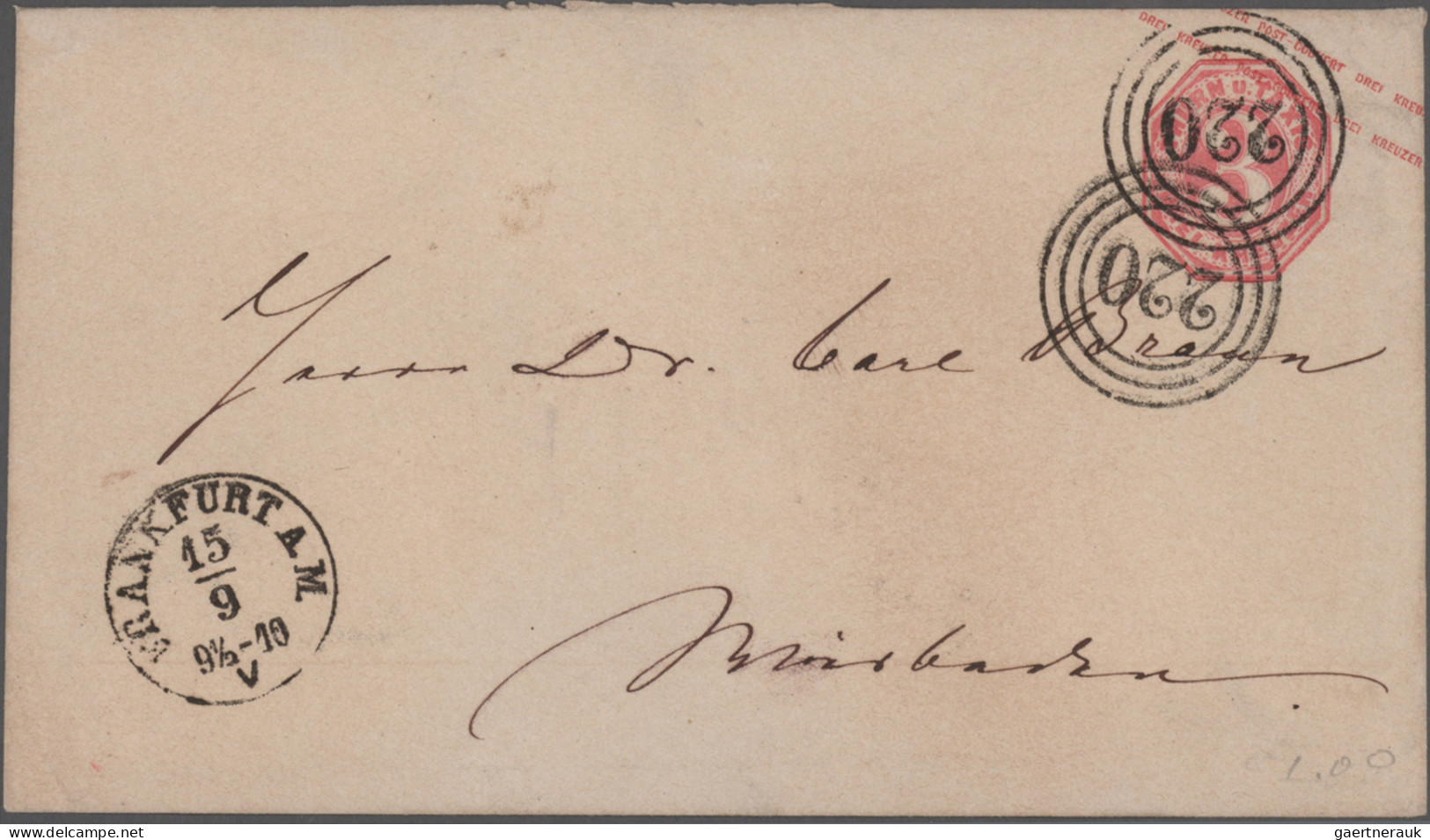Thurn & Taxis - Marken und Briefe: 1858/1864, Sammlungspartie von 16 Belegen, wi