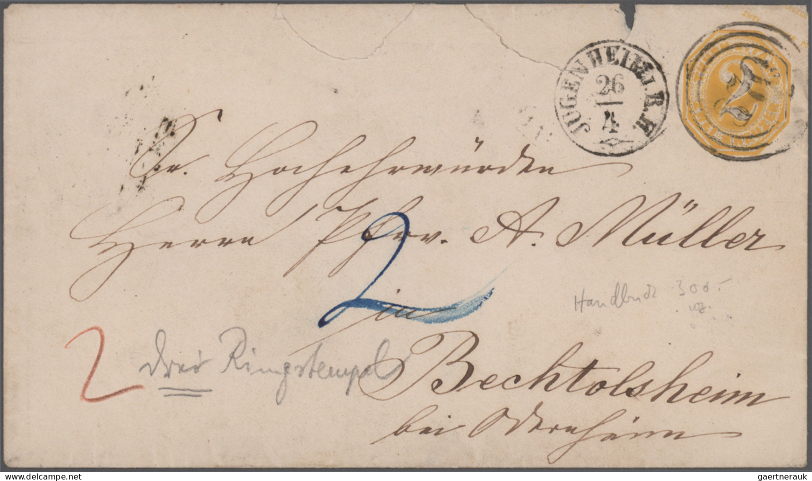 Thurn & Taxis - Marken und Briefe: 1858/1864, Sammlungspartie von 16 Belegen, wi