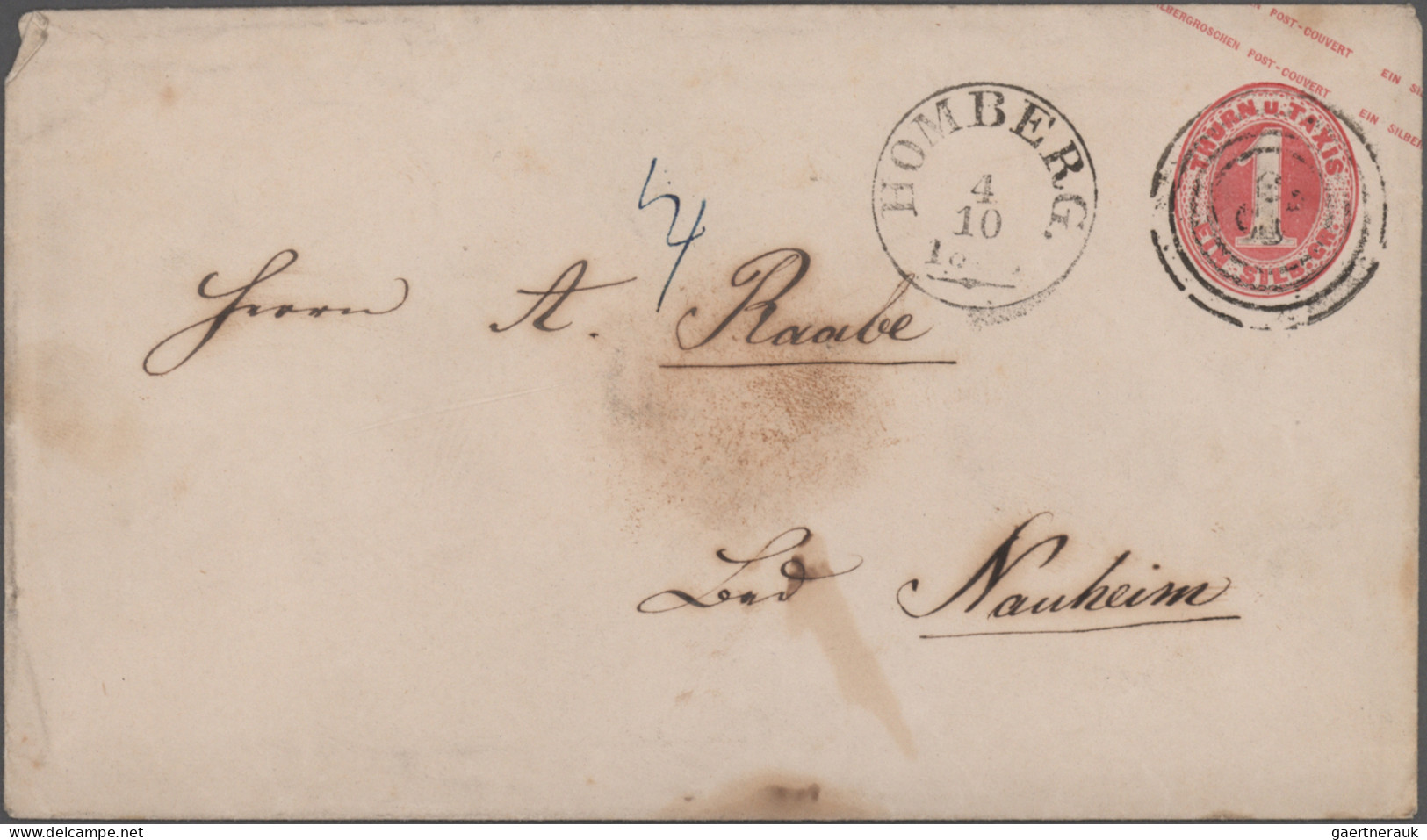 Thurn & Taxis - Marken und Briefe: 1858/1864, Sammlungspartie von 16 Belegen, wi