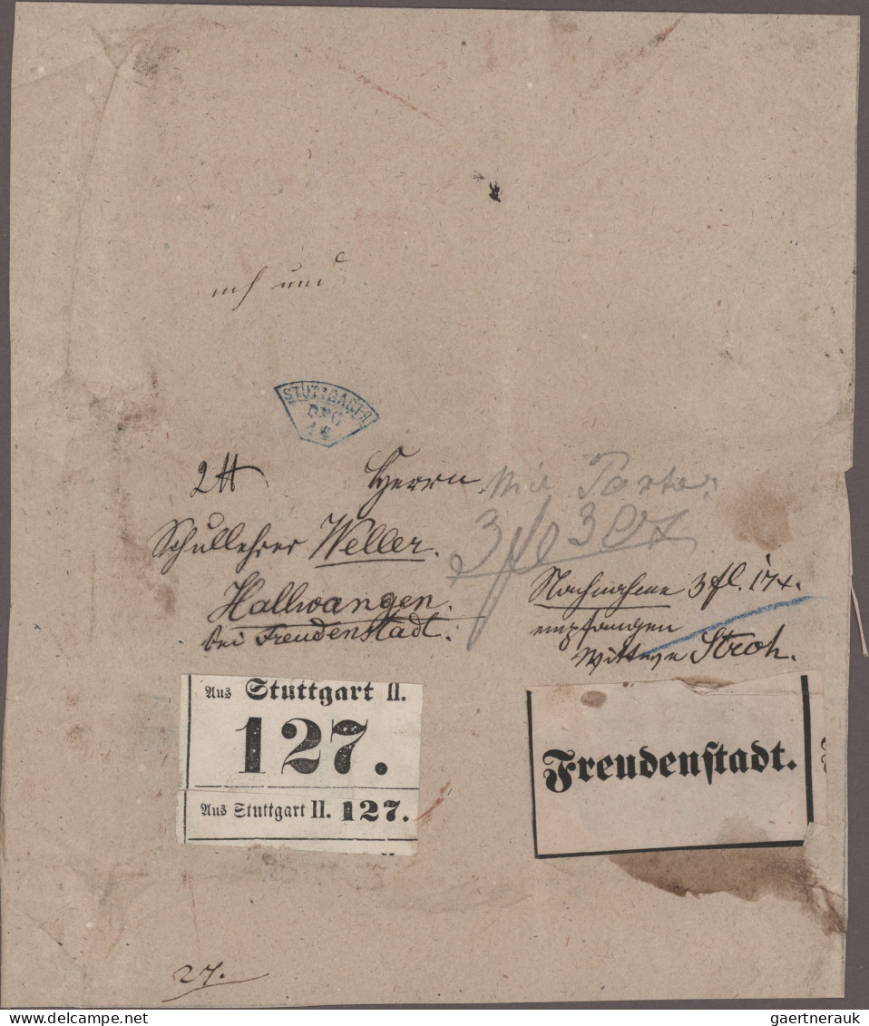 Württemberg - Vorphilatelie: 1879/1899, Lot Mit 6 Unfrankierten Nachnahme-Belege - Préphilatélie