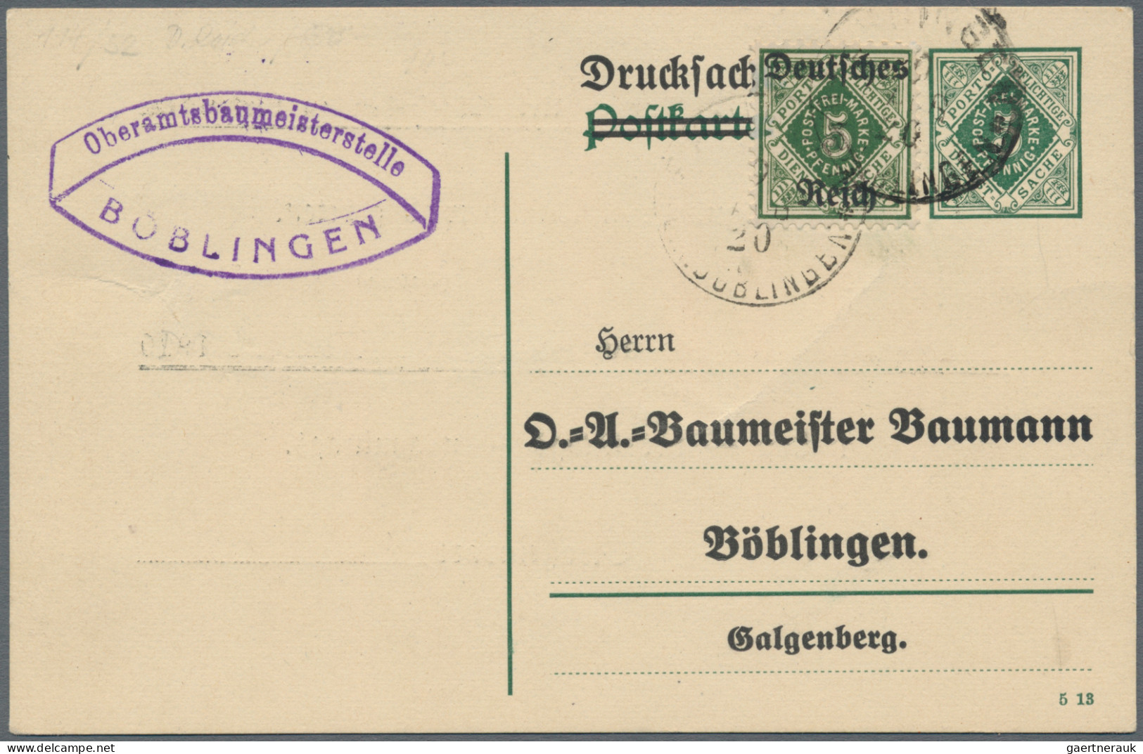 Württemberg - Marken Und Briefe: 1810/1925 (ca.), Vielseitige Partie Von Ca. 100 - Other & Unclassified