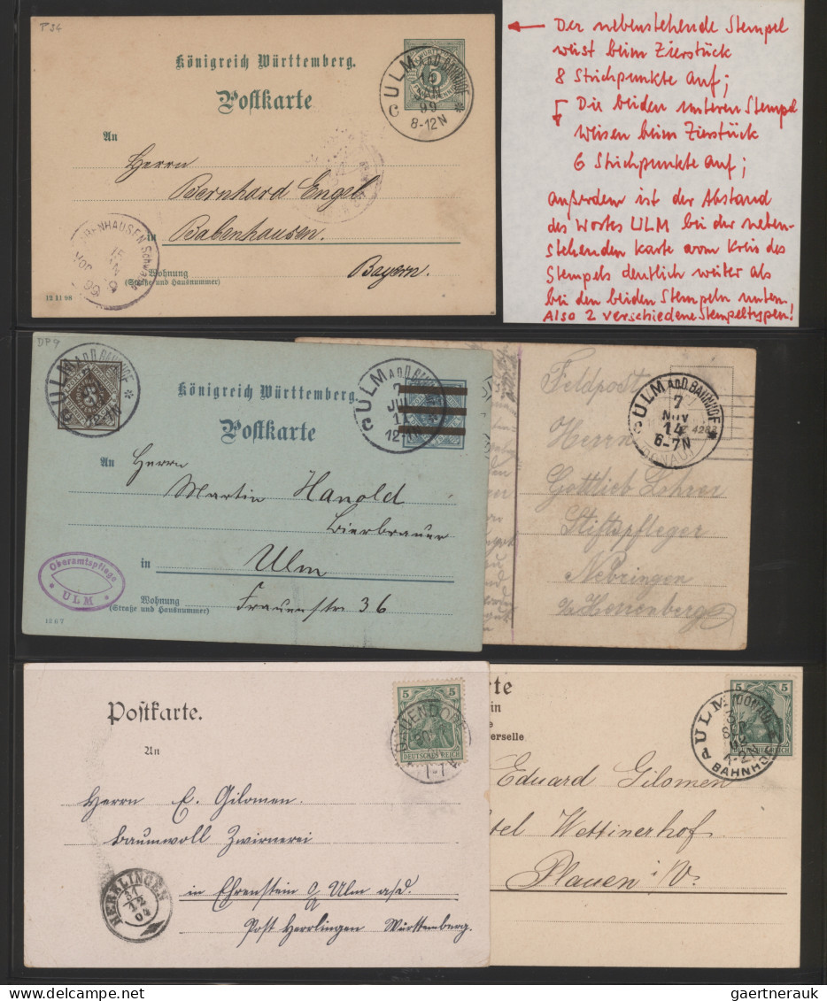 Württemberg - Marken Und Briefe: 1850/1947, Heimatsammlung ULM: Umfangreiche Sam - Autres & Non Classés