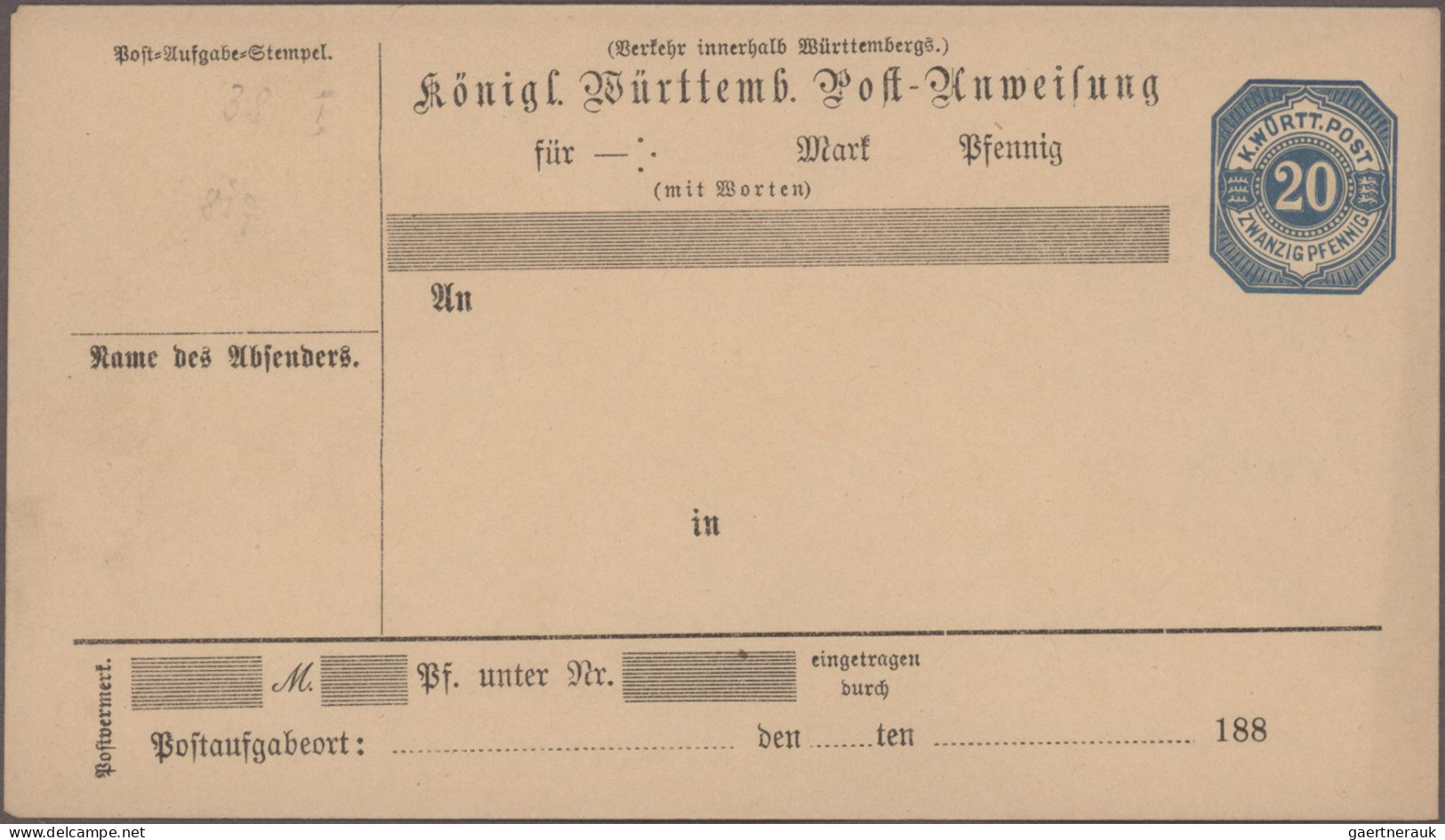 Württemberg - Ganzsachen: 1875/1920, Umfangreicher Posten Von Ca. 440 Ungebrauch - Otros & Sin Clasificación