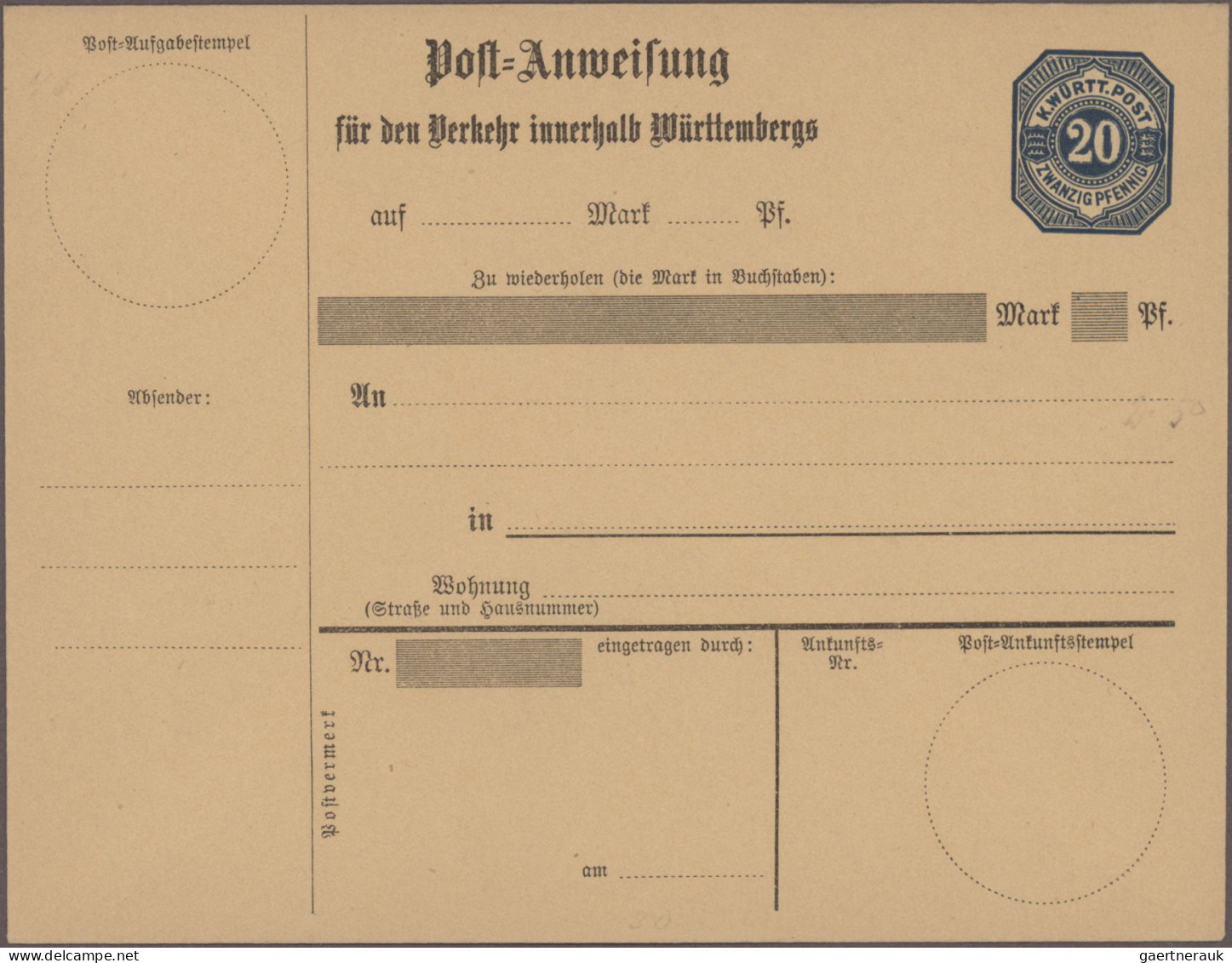 Württemberg - Ganzsachen: 1875/1920, Umfangreicher Posten Von Ca. 440 Ungebrauch - Otros & Sin Clasificación