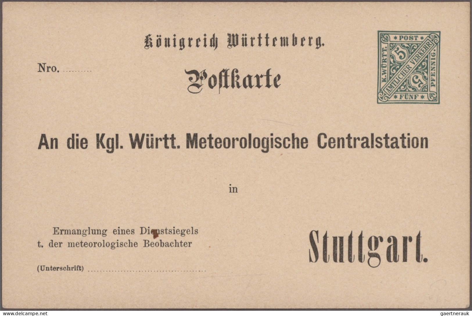 Württemberg - Ganzsachen: 1884/1919, sehr schöne saubere Ausstellungs-Sammlung "