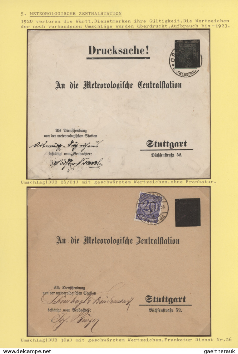 Württemberg - Ganzsachen: 1884/1919, sehr schöne saubere Ausstellungs-Sammlung "