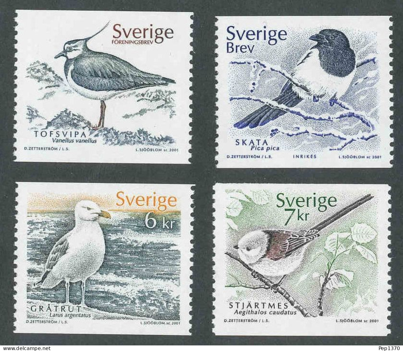 SUECIA 2001 - AVES - PAJAROS - YVERT 2210/2213** - Neufs