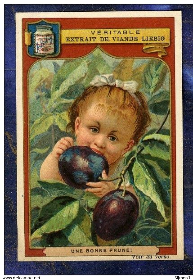 Série 6 Chromos Liebig Set S175 Enfants & Fruits & Children Old Trade Cards 1886 Chromo Old Trade Card - Liebig