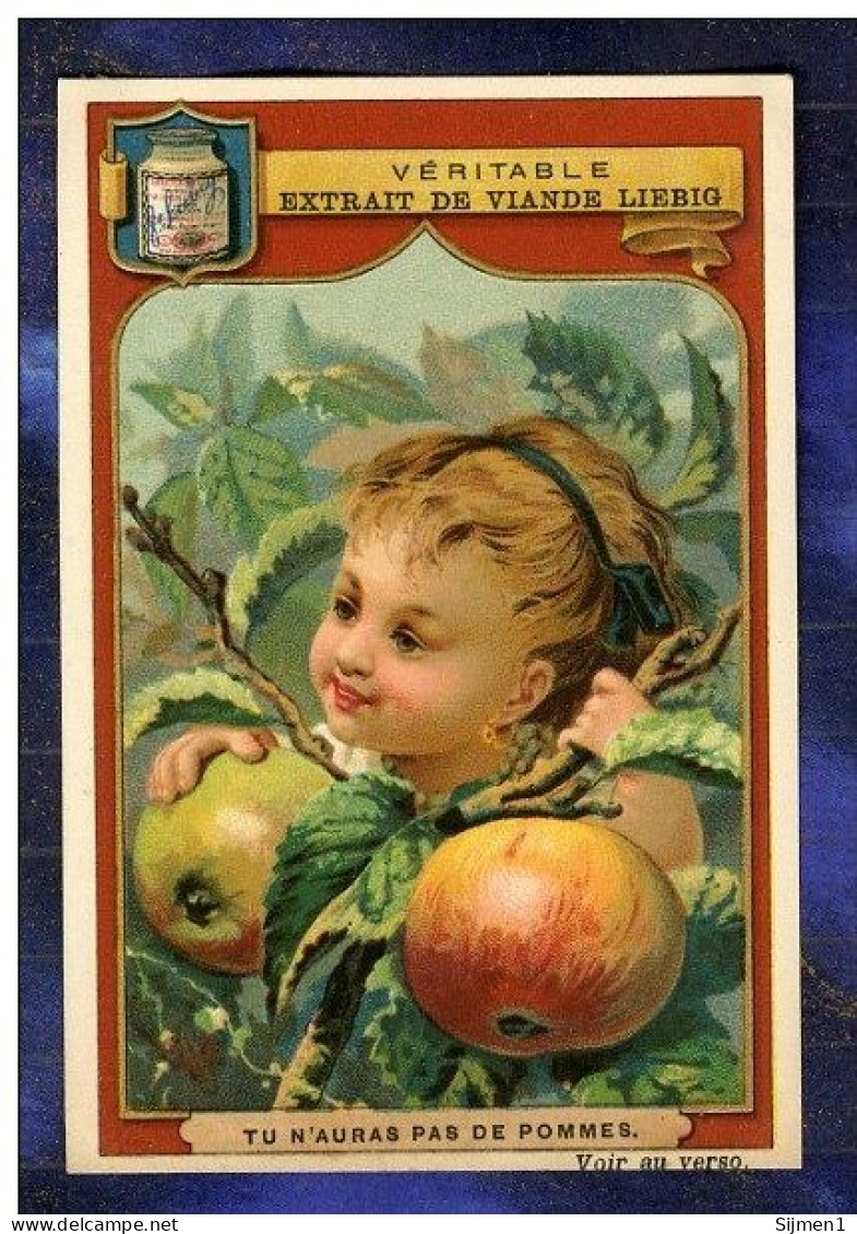 Série 6 Chromos Liebig Set S175 Enfants & Fruits & Children Old Trade Cards 1886 Chromo Old Trade Card - Liebig
