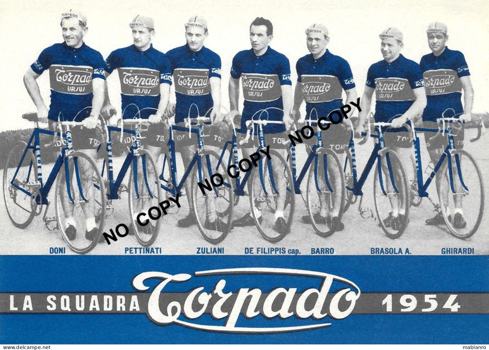 PHOTO CYCLISME REENFORCE GRAND QUALITÉ ( NO CARTE ), GROUPE TEAM TORPADO 1954 - Radsport