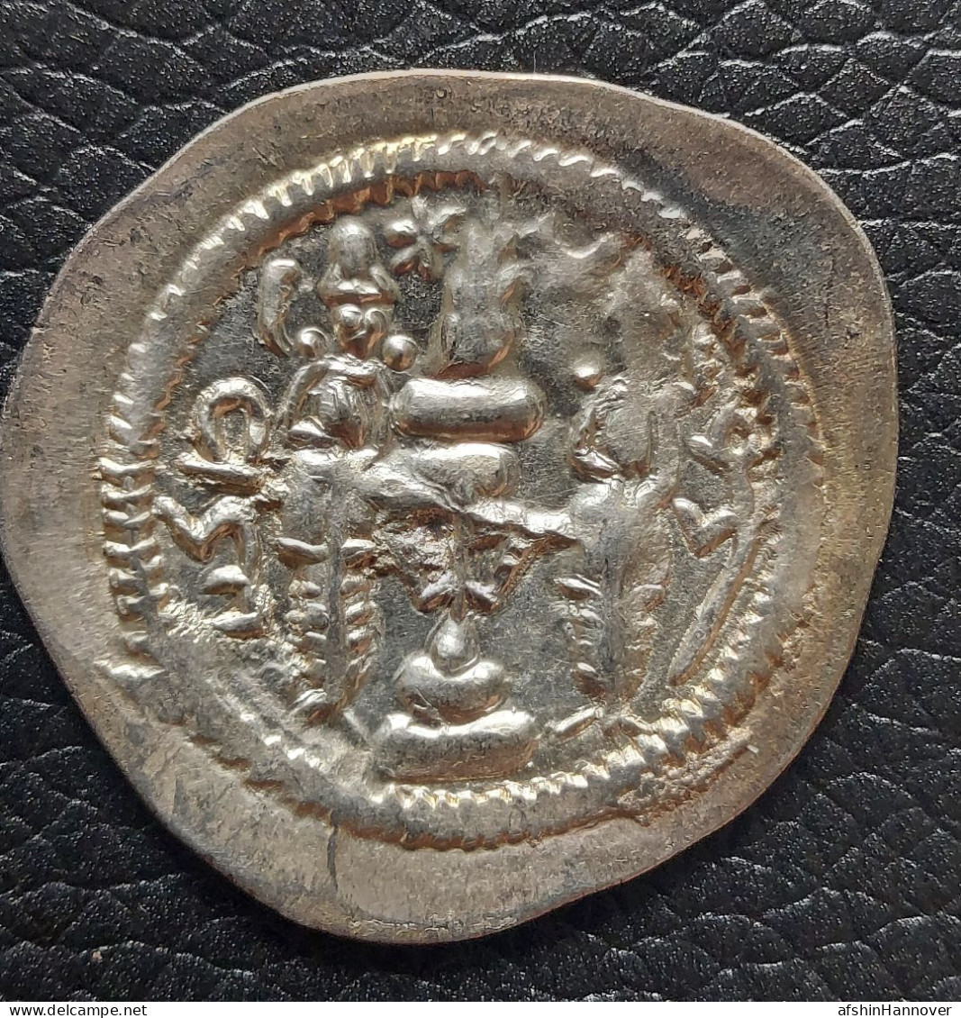 Persian  SASANIAN KINGS. Hormazd IV. 579-590 AD. Silver Drachm  Year 2 , Mint PL - Iran