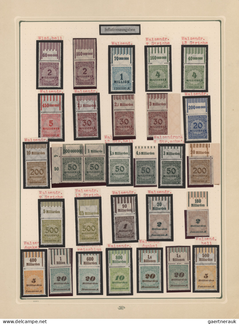 Deutsches Reich - Inflation: 1923, Korbdeckelmuster, Außergewöhnliche Spezialsam - Verzamelingen