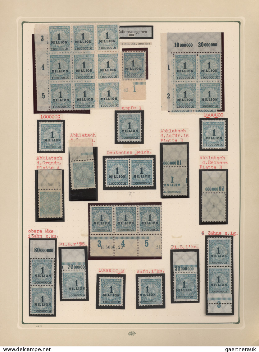 Deutsches Reich - Inflation: 1923, Korbdeckelmuster, Außergewöhnliche Spezialsam - Collections