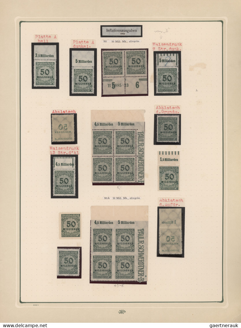 Deutsches Reich - Inflation: 1923, Korbdeckelmuster, Außergewöhnliche Spezialsam - Collections