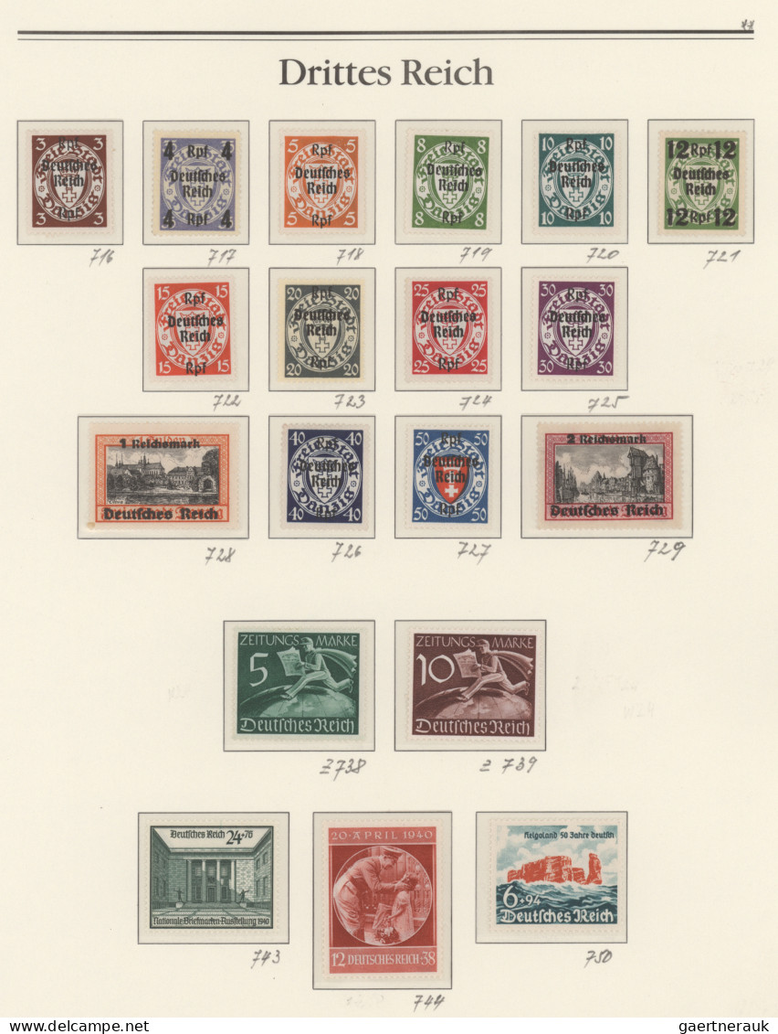 Deutsches Reich - 3. Reich: 1923/1945, Sammlungsbestand In Zwei Alben Ab Infla, - Used Stamps