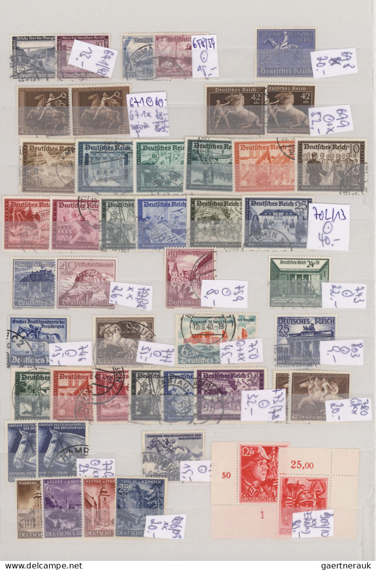 Deutsches Reich - 3. Reich: 1933/45 Weniges Davor, Interessanter Posten Auf Lose - Used Stamps