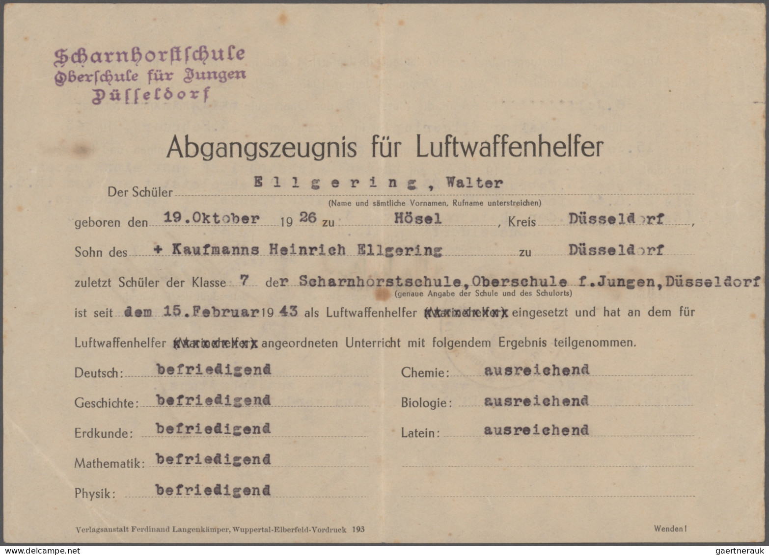 Deutsches Reich - 3. Reich: 1935/1944, "Die Hitler-Jugend Im Dritten Reich", Sam - Cartas & Documentos