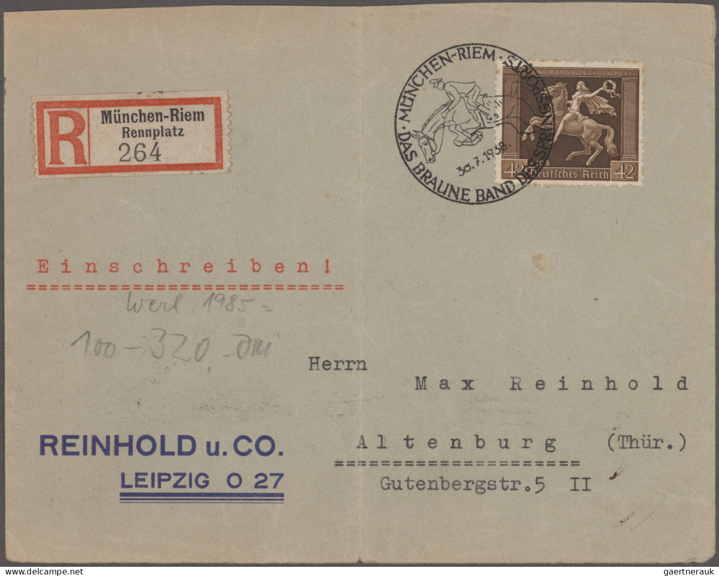 Deutsches Reich - 3. Reich: 1935/1944, Partie Von Ca. 42 Belegen, Dabei Sonderst - Covers & Documents