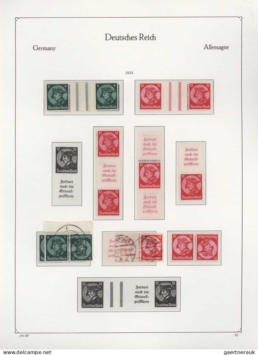 Deutsches Reich - Zusammendrucke: 1913-1941 Umfangreiche Sammlung Zusammendrucke - Se-Tenant
