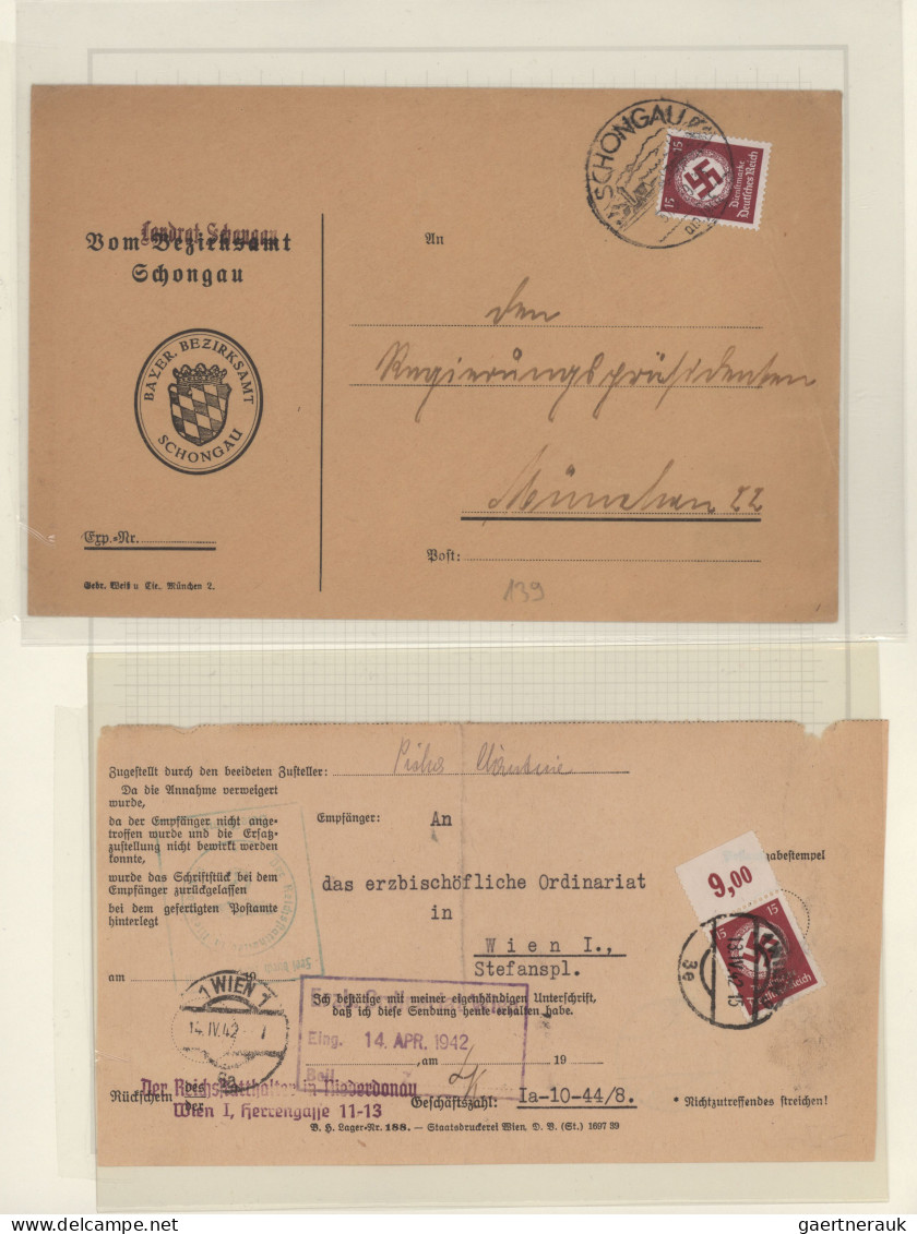 Deutsches Reich - Dienstmarken: 1874/1944, schöne Partie von ca. 130 Einzelfrank