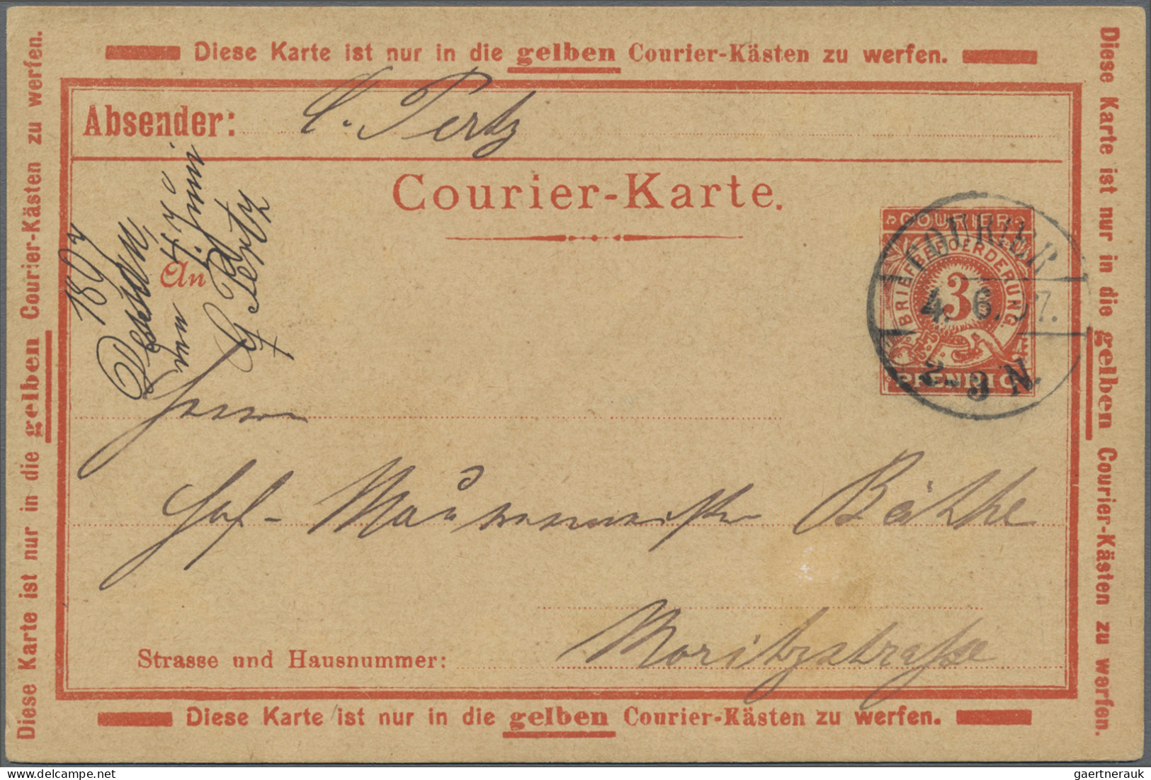 Deutsches Reich - Privatpost (Stadtpost): 1887/1900, vielseitige Sammlung von 54