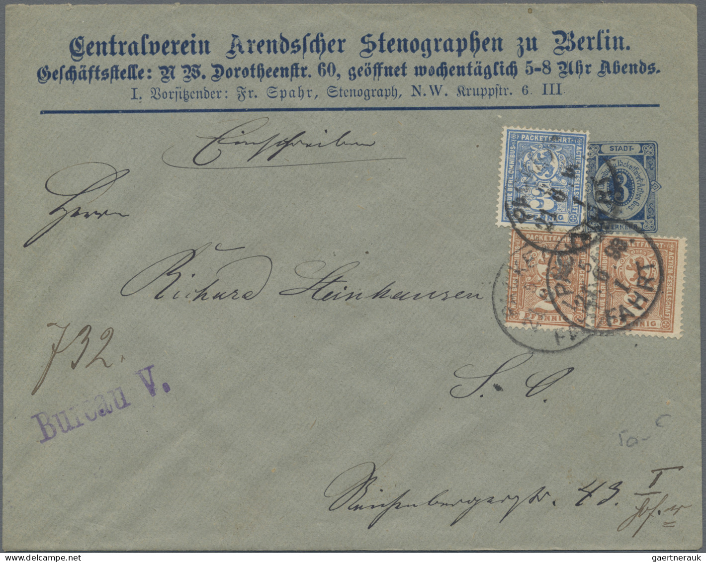 Deutsches Reich - Privatpost (Stadtpost): 1887/1900, vielseitige Sammlung von 54