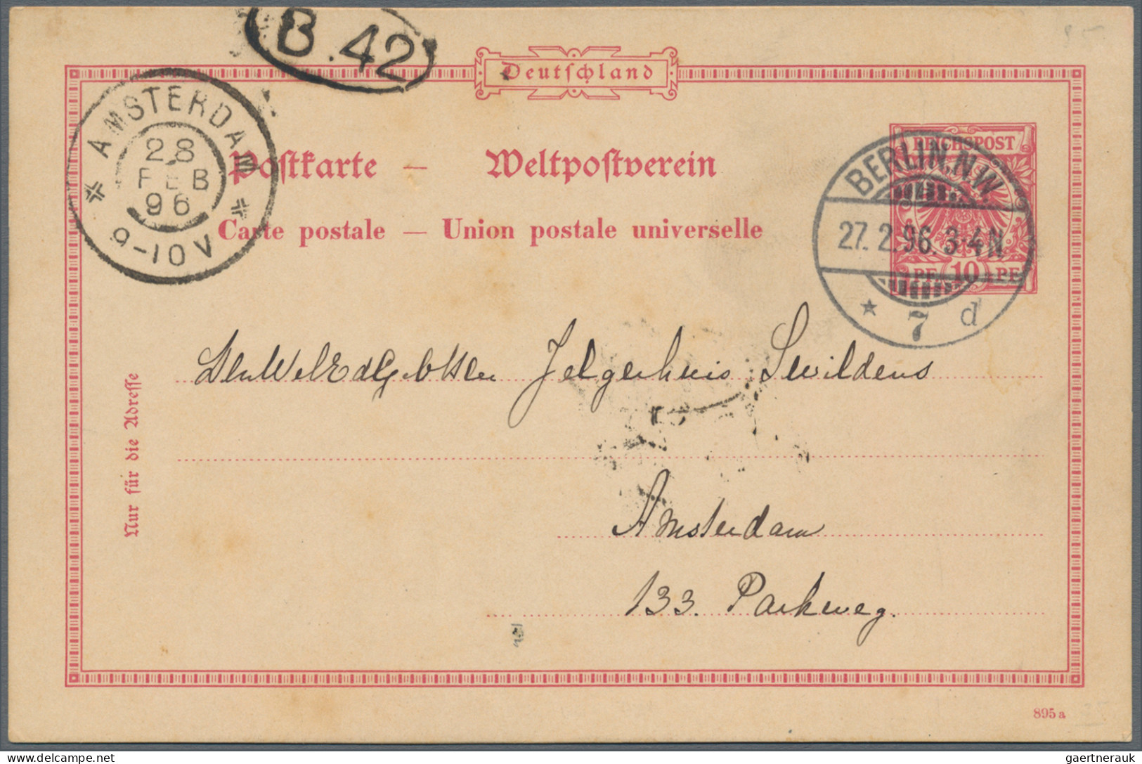 Deutsches Reich - Ganzsachen: 1890/1902, Krone/Adler, Partie von 19 gebrauchten