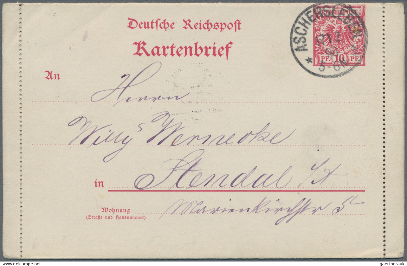 Deutsches Reich - Ganzsachen: 1890/1902, Krone/Adler, Partie von 19 gebrauchten