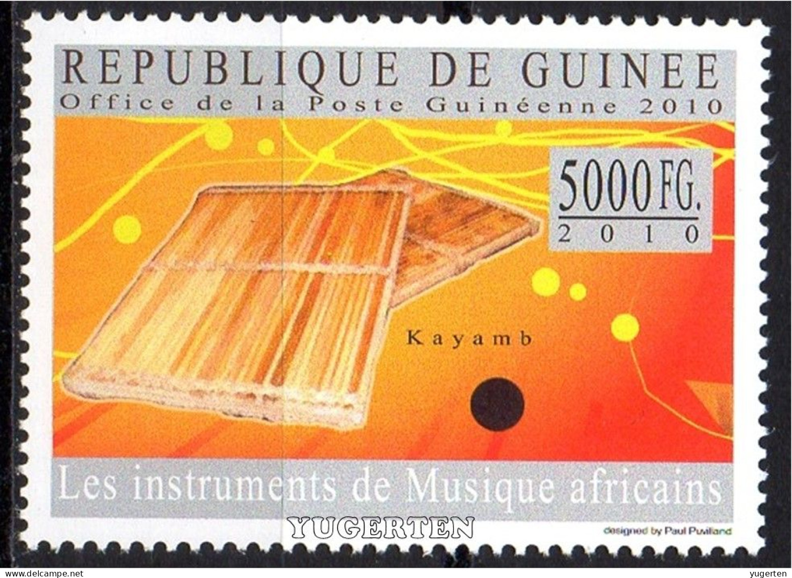 GUINEA 2010 - 1v - MNH - Africa Music Instruments - Kayamb - Musique, Muziek, Musik - Musikinstrumente - Musica - Musique