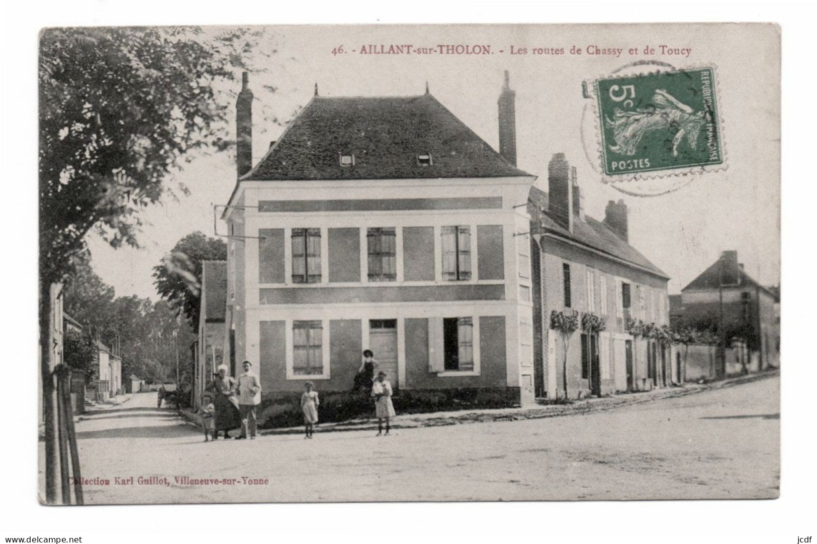 89 AILLANT SUR THOLON Les Routes De Chassy Et De Toucy N° 46 - Coll Karl Guillot 1911 - Carriole - Jolie Treille - Aillant Sur Tholon